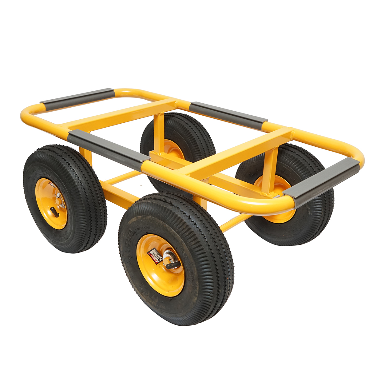 Carucior metalic 750x380mm cu roti pneumatice 250mm