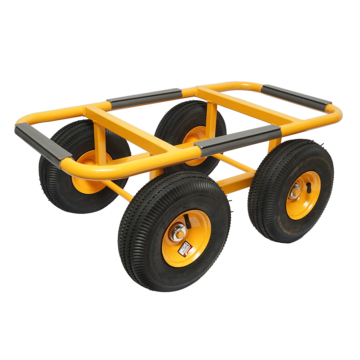 Carucior metalic 750x380mm cu roti pneumatice 250mm - imagine 3