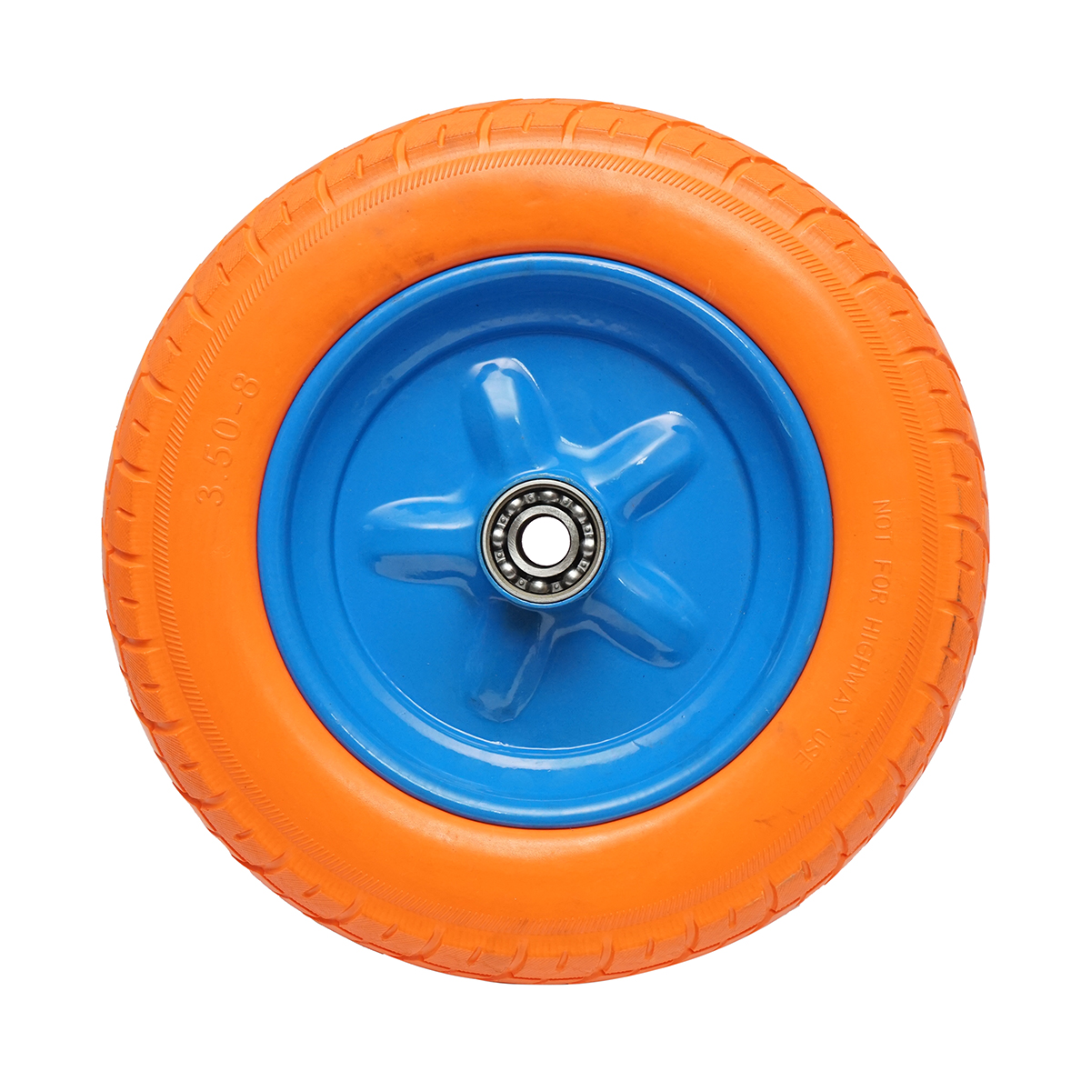 Roata roaba poliuretanica 3.50-8 cu janta metal - imagine 2