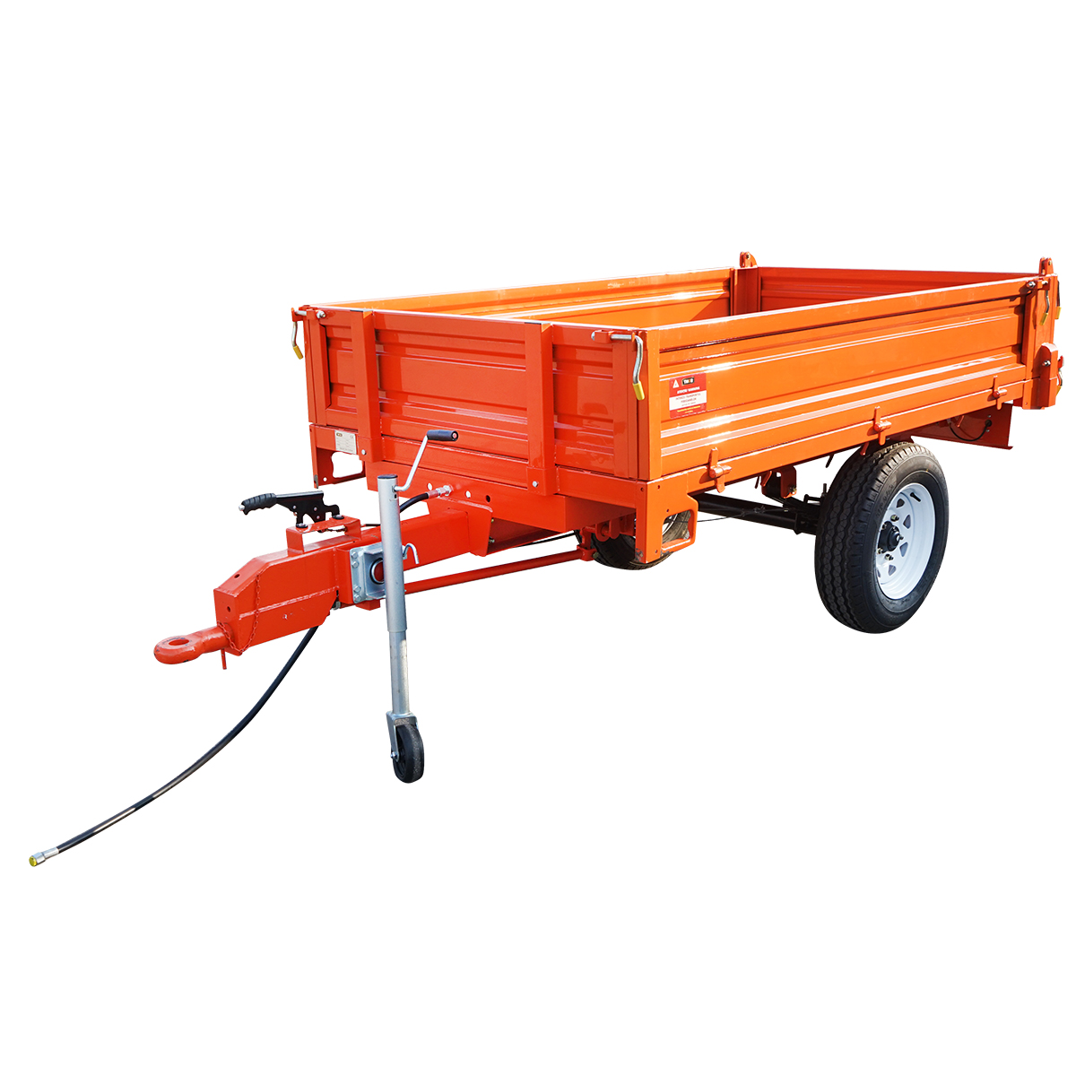 Remorca 1T basculabila cu instalatie electrica o singura osie si anvelope 185R14