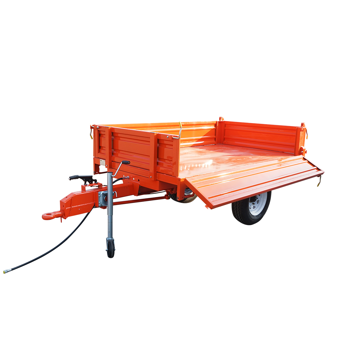 Remorca 1T basculabila cu instalatie electrica o singura osie si anvelope 185R14 - imagine 4