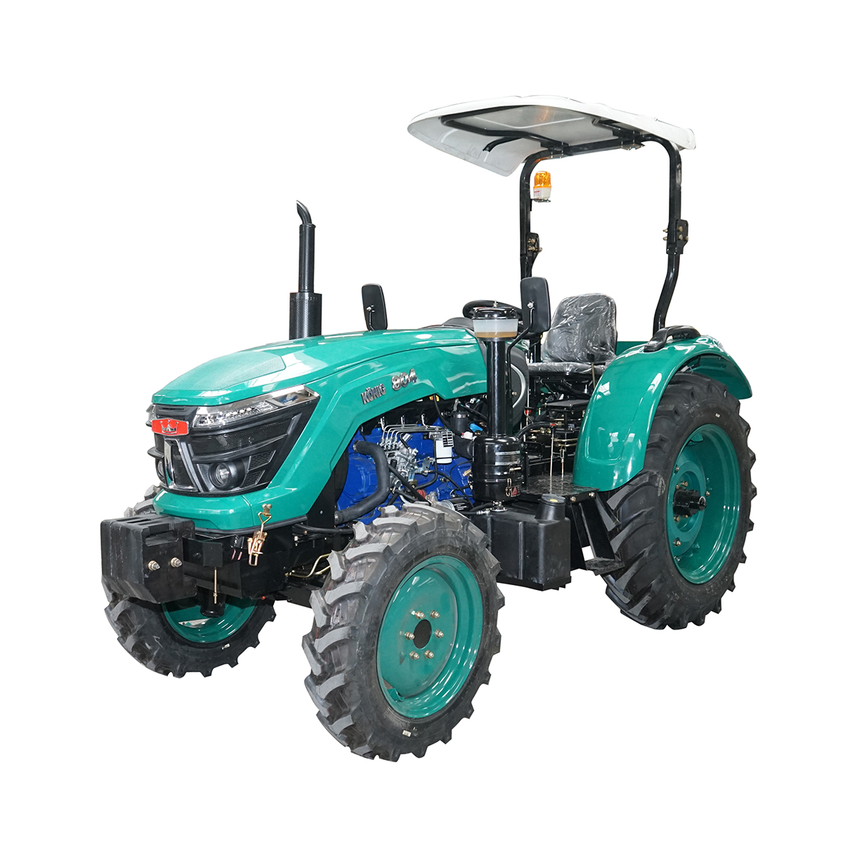 Tractor 80CP 4x4, verde cu semicabina seria 804