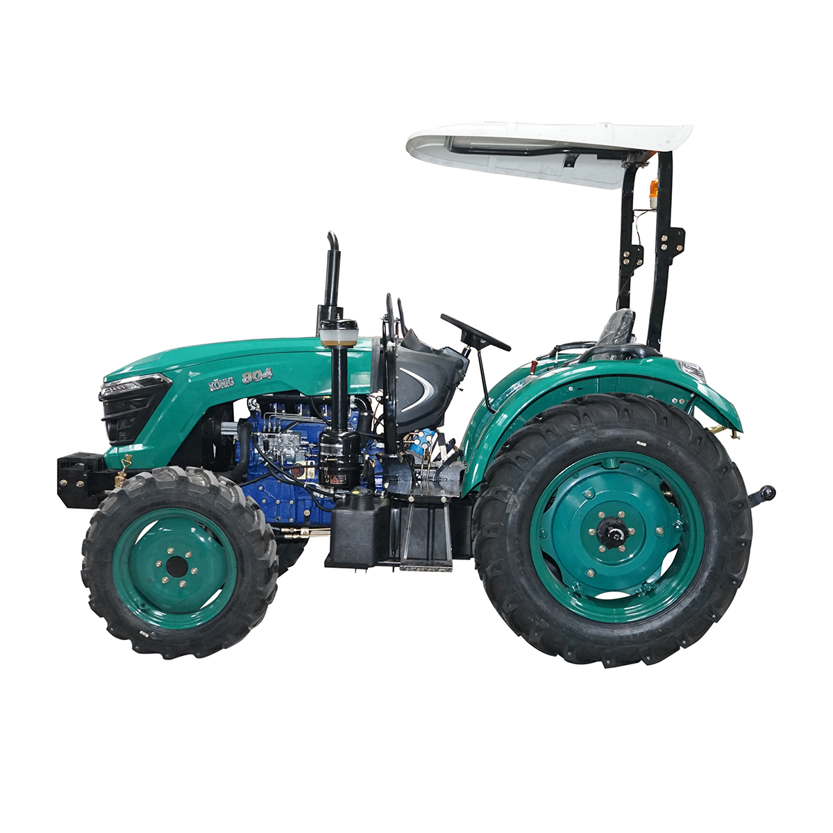 Tractor 80CP 4x4, verde cu semicabina seria 804 - imagine 2