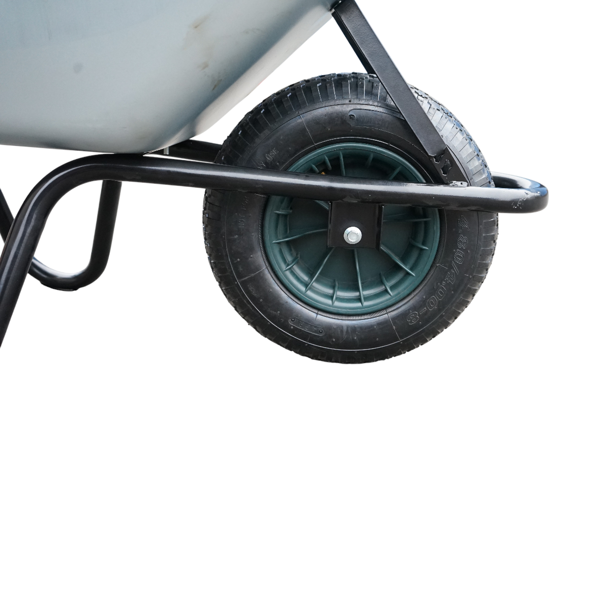 Roaba metalica 100L cu roata pneumatica 400/8 si cuva galvanizata 895x642x298mm Thor - imagine 6