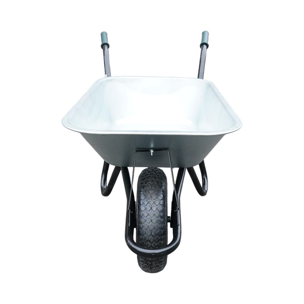 Roaba metalica 100L cu roata pneumatica 400/8 si cuva galvanizata 895x642x298mm Thor - imagine 2