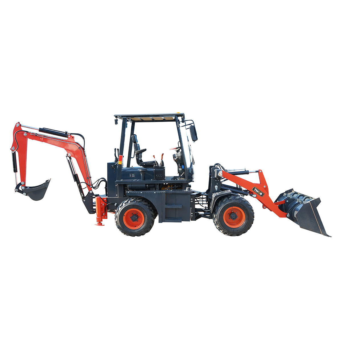 Buldoexcavator 3.5T, motor diesel 50CP 4500x1550x2600mm THOR - imagine 4