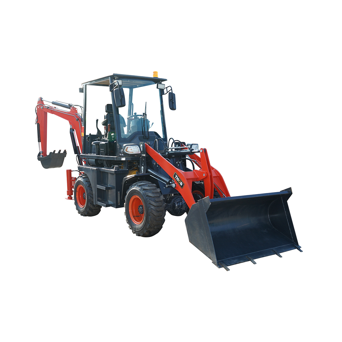 Buldoexcavator 3.5T, motor diesel 50CP 4500x1550x2600mm THOR - imagine 5