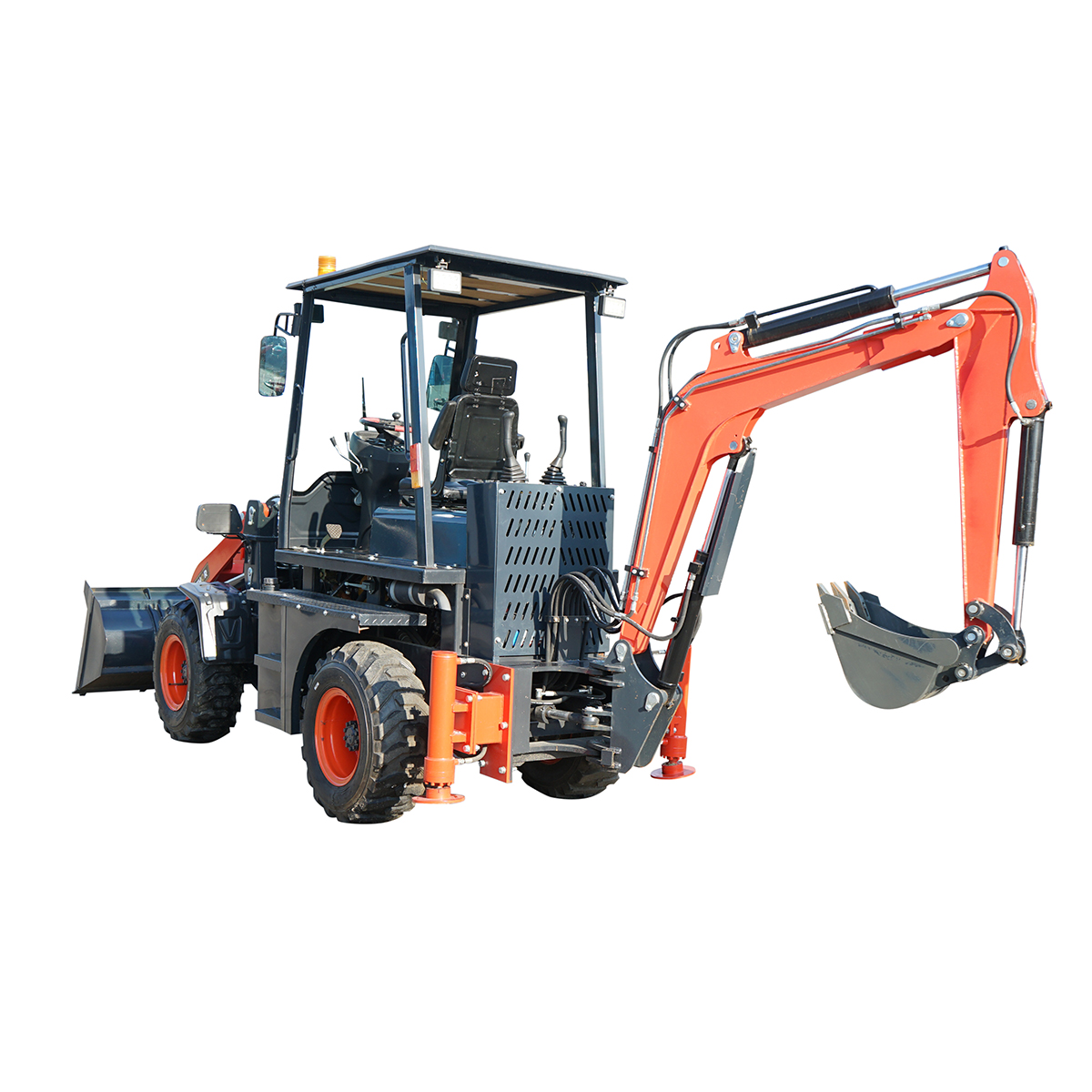 Buldoexcavator 3.5T, motor diesel 50CP 4500x1550x2600mm THOR - imagine 2