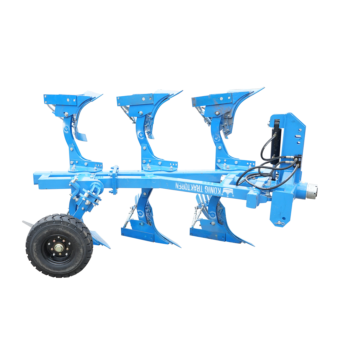 Plug agricol cu 3 (2+1) trupite reversibil hidraulic, cormane crestate Konig Traktoren - imagine 2