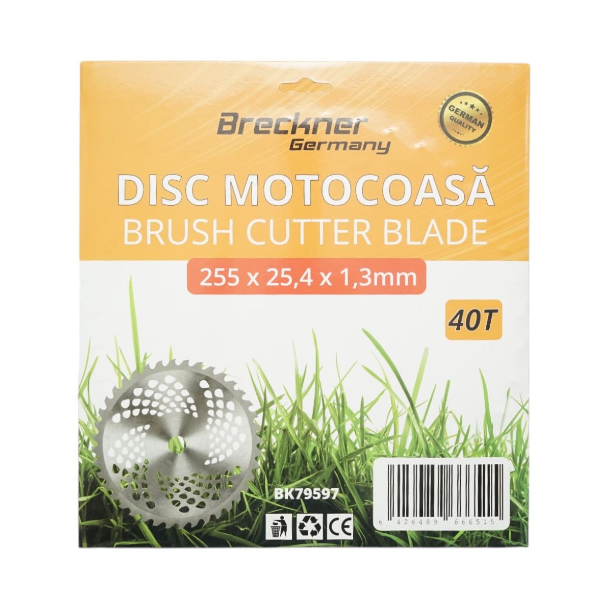 Disc circular vidia 255x25.4x1.3mm, 40 dinti pentru motocoasa de umar Breckner Germany - imagine 2
