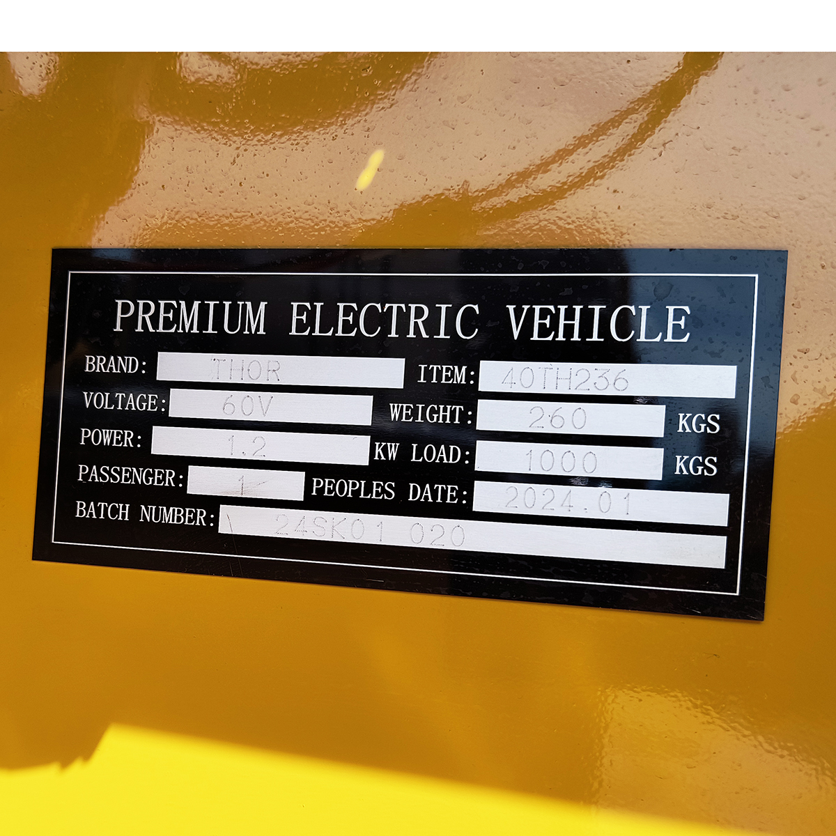 Carucior platforma electrica transport marfa cu bancheta 1200W, 48V, 3x1.25m sarcina maxima 1000Kg THOR - imagine 10