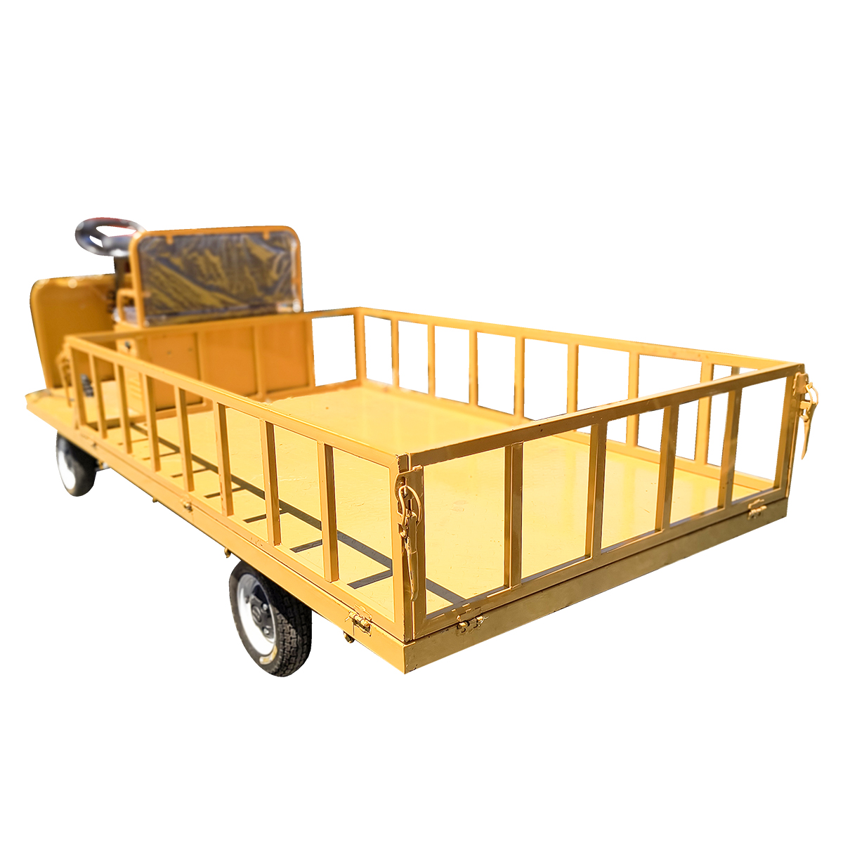 Carucior platforma electrica transport marfa cu bancheta si obloane 1200W, 60V, 2.5x1.25m sarcina maxima 1000Kg THOR - imagine 3