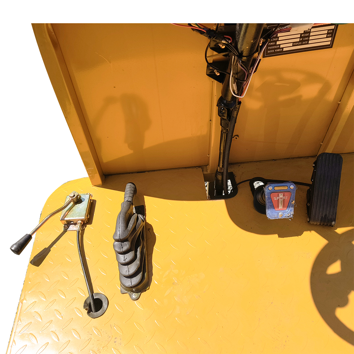 Carucior electric platforma cu 2 banchete pentru transport marfa 800W, 48V, 2.5x1.25m sarcina maxima 800Kg THOR - imagine 6