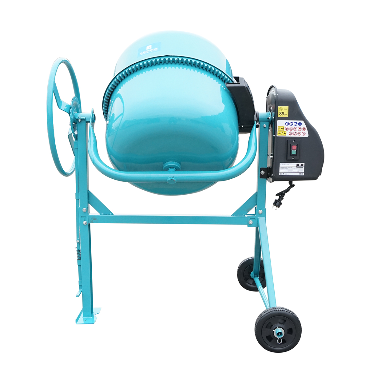 Betoniera 800W, volum cuva 200L, pinion si coroana din fonta 58 Kg - imagine 2