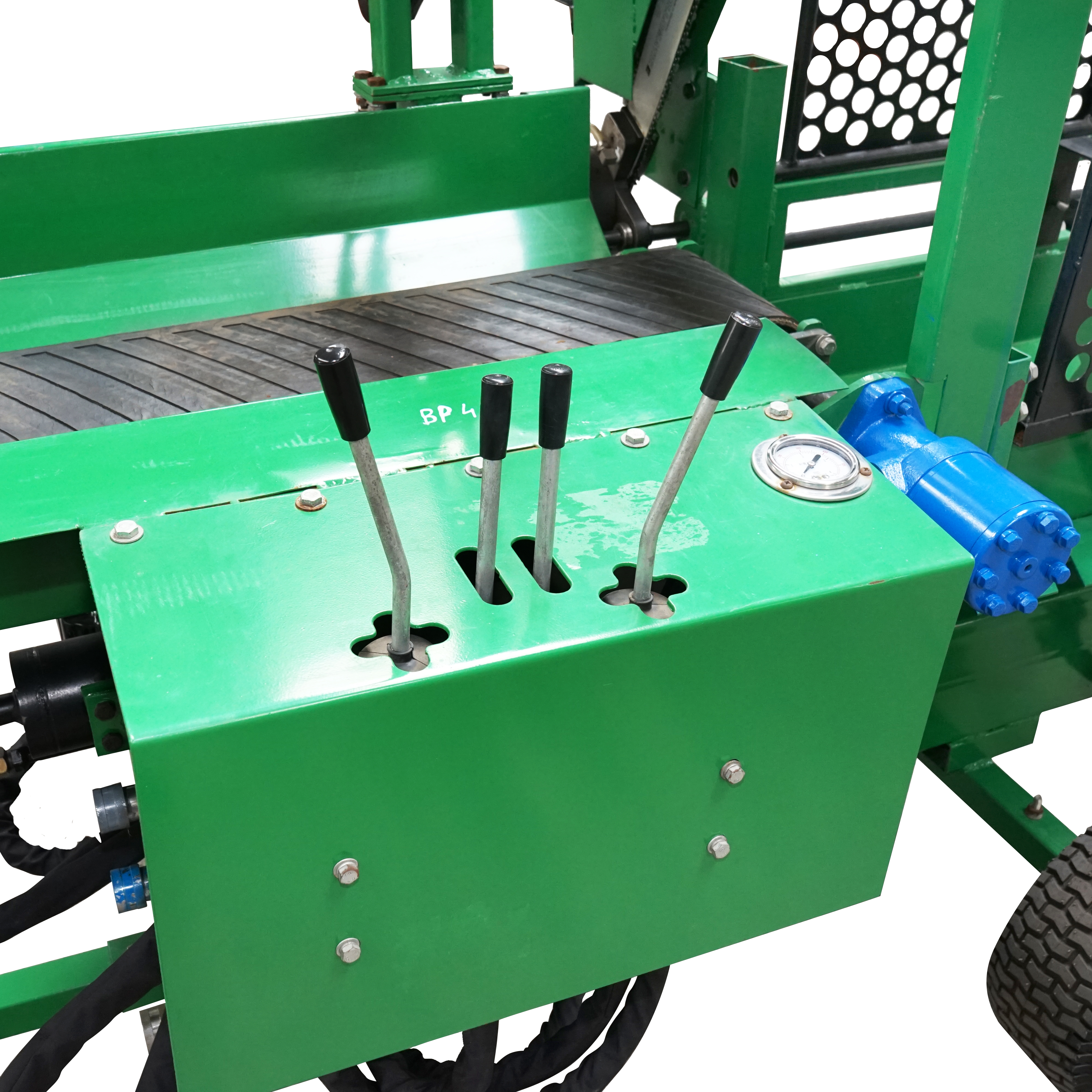 Despicator lemne 16T, motor benzina 15CP cu banda rulanta si conveier 570Kg - imagine 8