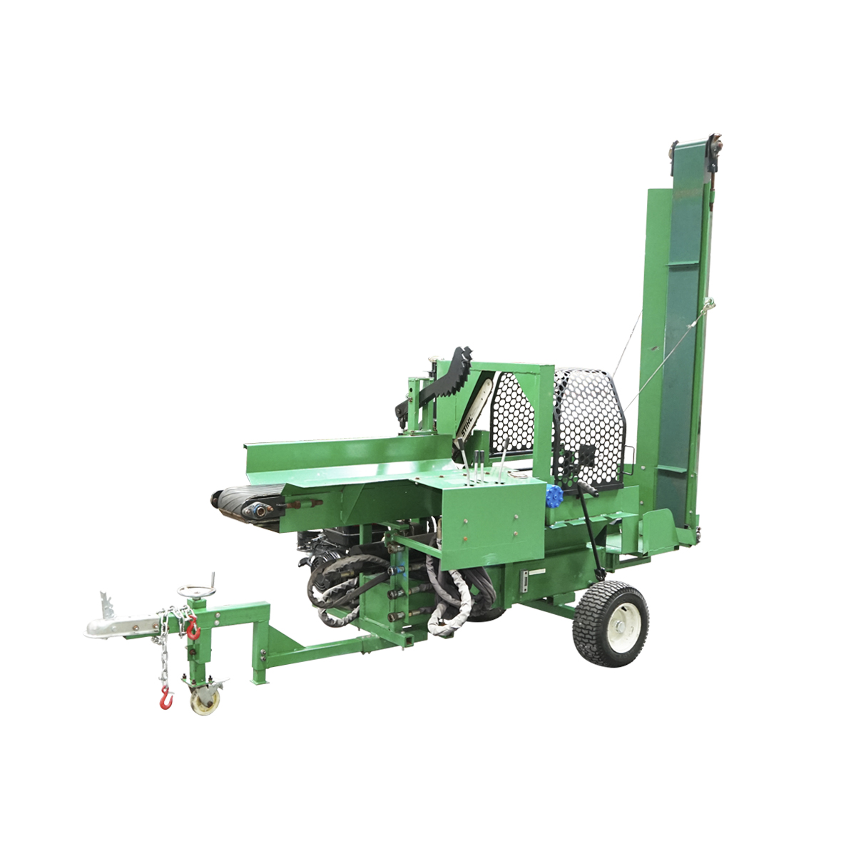 Despicator lemne 16T, motor benzina 15CP cu banda rulanta si conveier 525 Kg - imagine 5