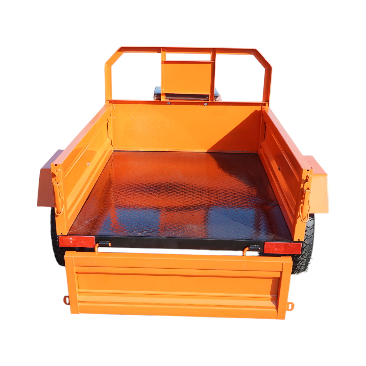 Remorca motocultor basculabila 450kg, bena 1400x1000x300mm, roti 4.00-12 THOR - imagine 4