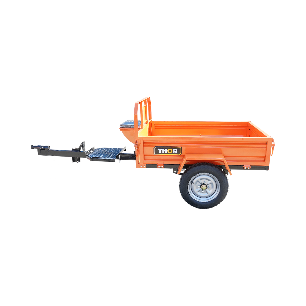 Remorca motocultor basculabila 450kg, bena 1400x1000x300mm, roti 4.00-12 THOR - imagine 2