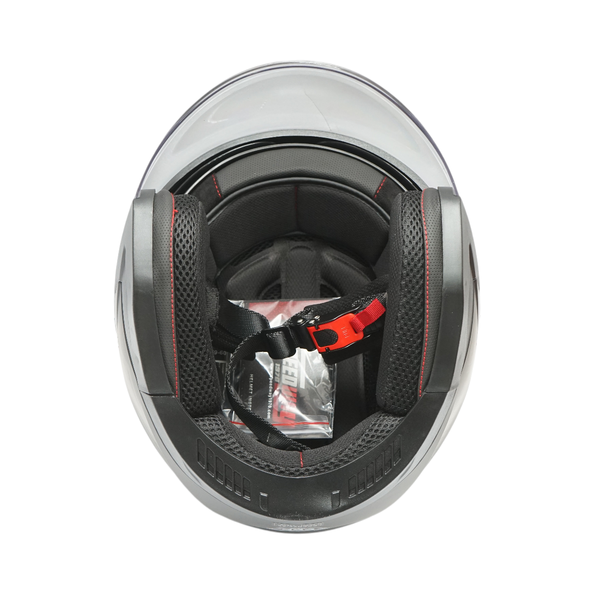 Casca moto tip jet neagra, model urban cu viziera transparenta si ochelari de soare, marimea L - imagine 8