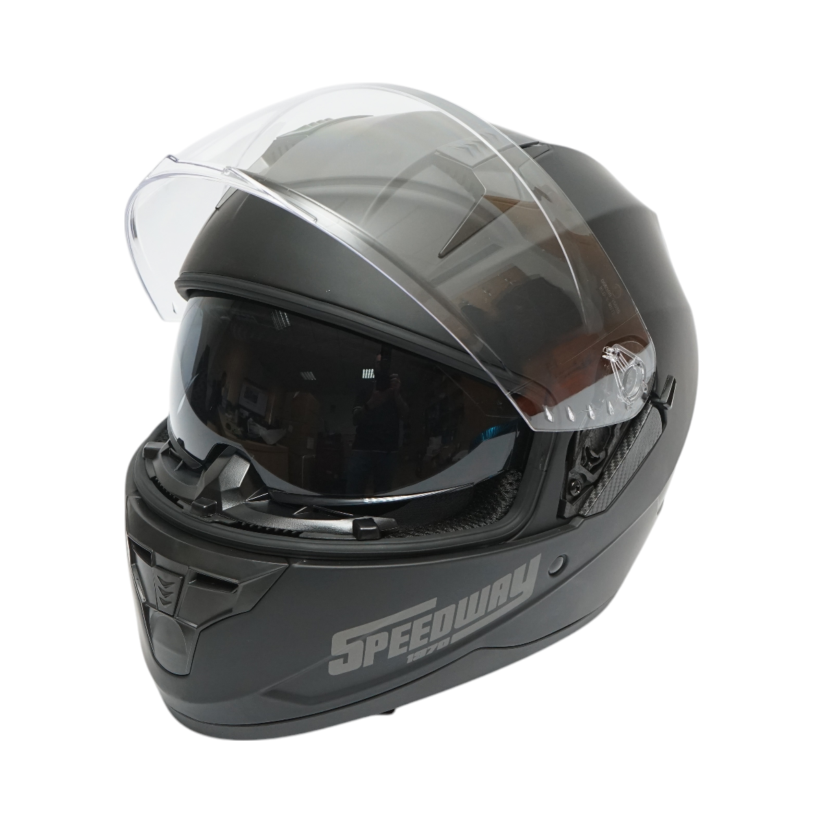 Casca moto integrala negru mat cu viziera transparenta si ochelari de soare, marimea XL Arcane II - imagine 3