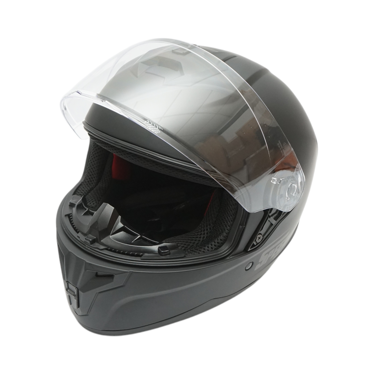 Casca moto integrala neagra cu viziera transparenta, marimea L Grit - imagine 6