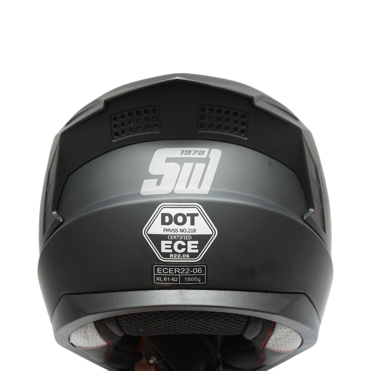 Casca moto integrala neagra cu viziera transparenta, marimea XL Grit - imagine 9