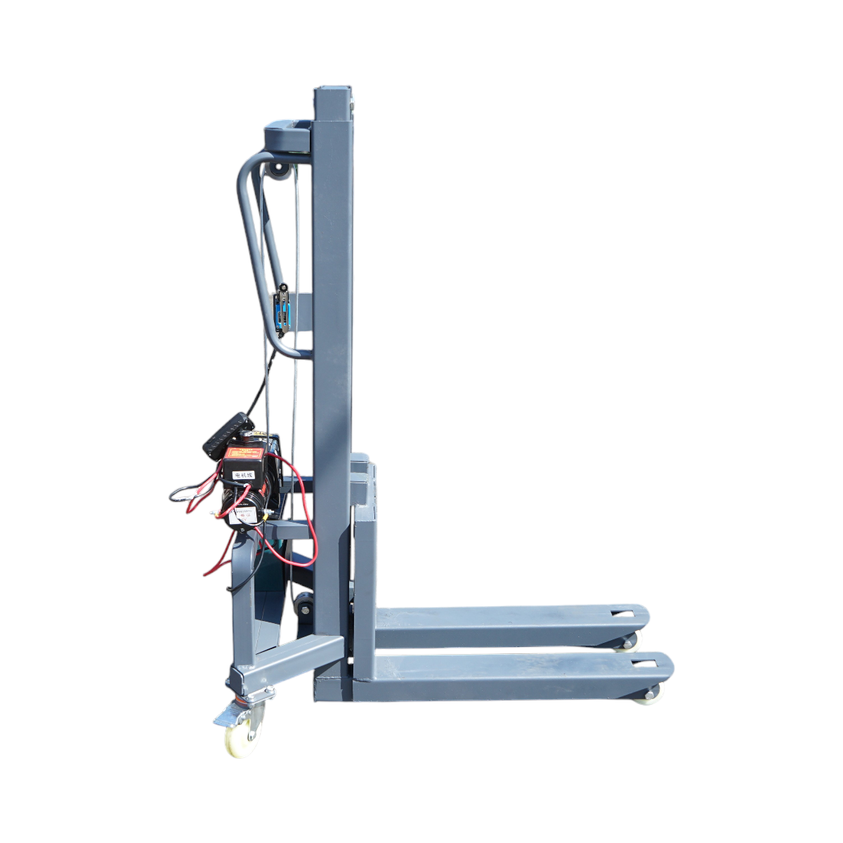 Transpalet manual 300Kg cu ridicare electrica 12V, inaltime maxima 1.6m - imagine 3