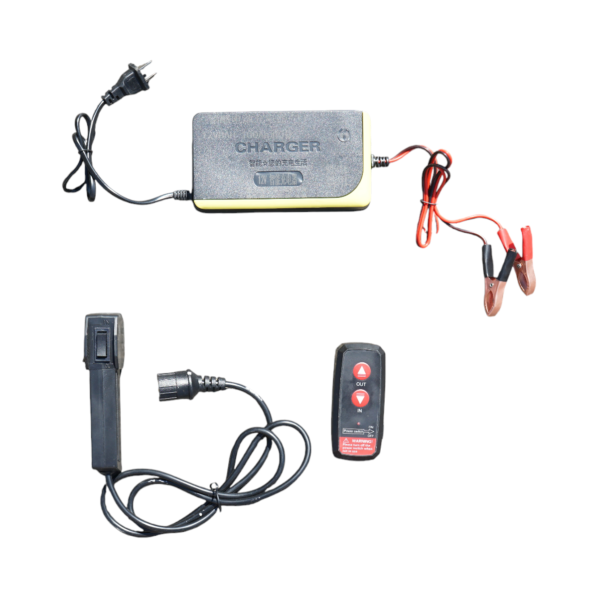 Transpalet manual 300Kg cu ridicare electrica 12V, inaltime maxima 1.6m - imagine 14