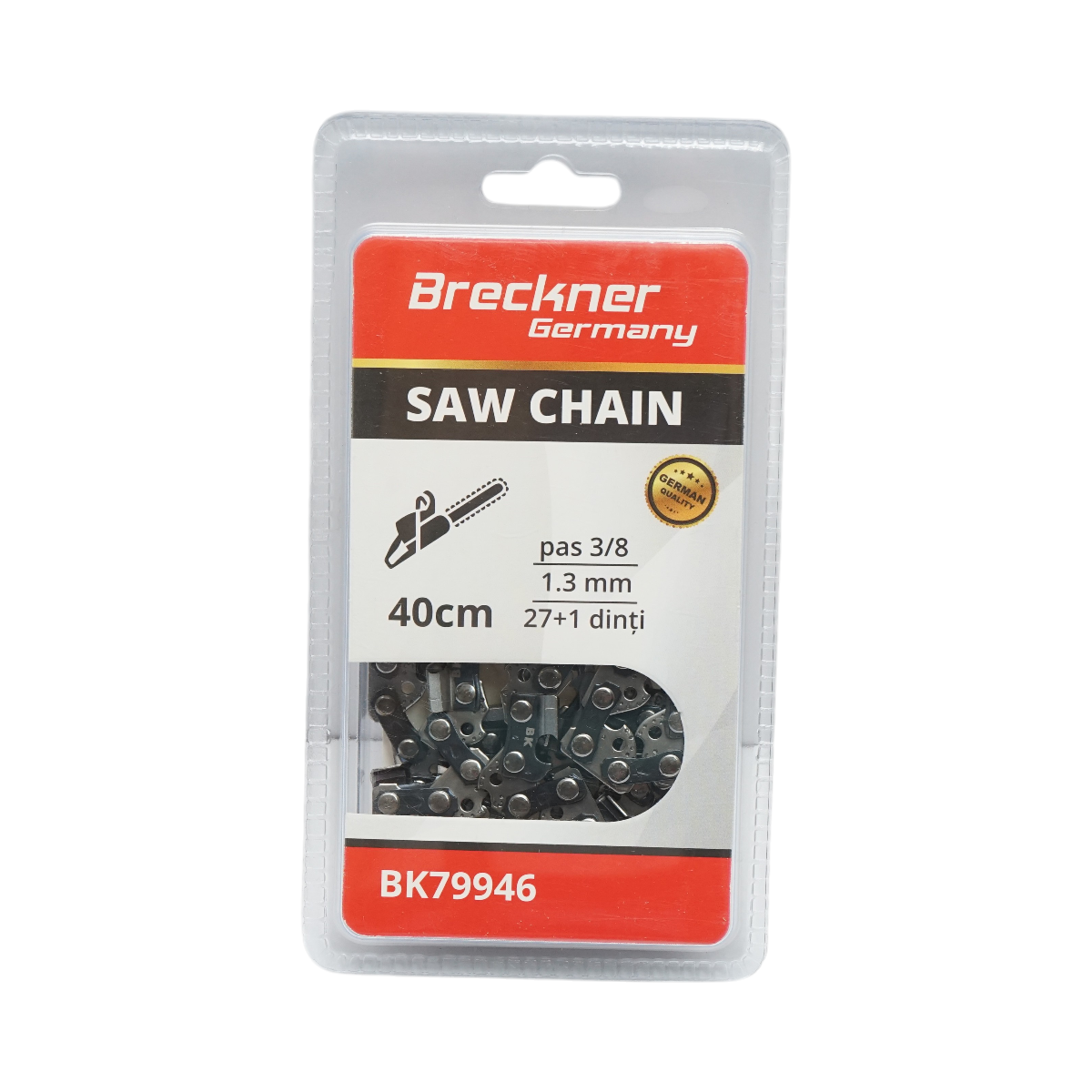 Lant drujba pas 3/8, 27+1 de dinti, 1.3mm, lungime 40cm Breckner Germany