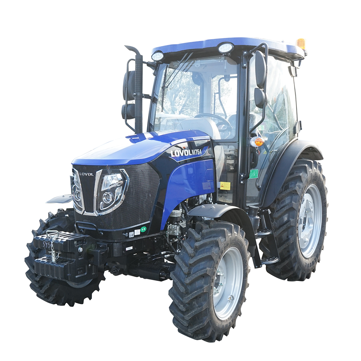 Tractor cu cabina 75HP 4x4 inmatriculabil, aer conditionat, motor Hyundai turbo DM02 LOVOL M754