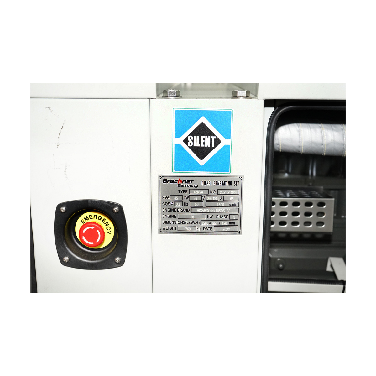 Generator electric trifazic 45KVA, 400V cu motor diesel Ricardo N4105DS-38/38KW - imagine 6