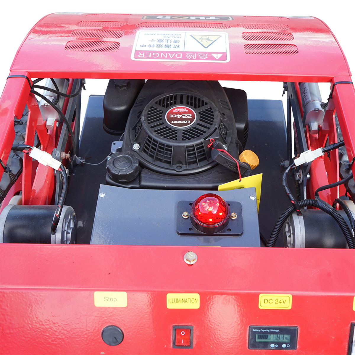 Robot de tuns iarba pe senile cu telecomanda, motor Loncin 9CP, 224cc, latime de taiere 550mm THOR - imagine 8