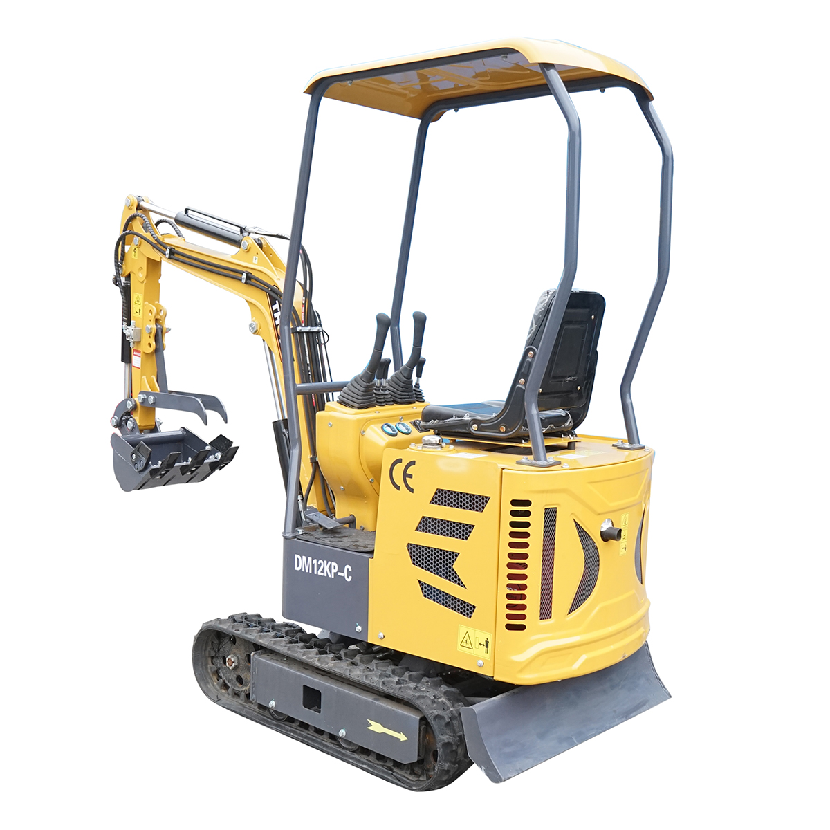 Mini excavator 1T cu semicabina, motor diesel 9.5CP, adancime sapare 1764mm, capacitate ridicare 350Kg, 3 cupe incluse 185/355/800mm THOR - imagine 6
