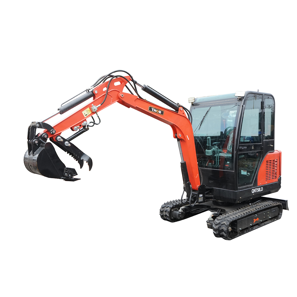 Mini excavator 1.8T cu cabina, motor diesel 25CP, rotire 360 grade, adancime sapare 2300mm, capacitate ridicare 350Kg, 2 cupe incluse 420/985mm THOR - imagine 6