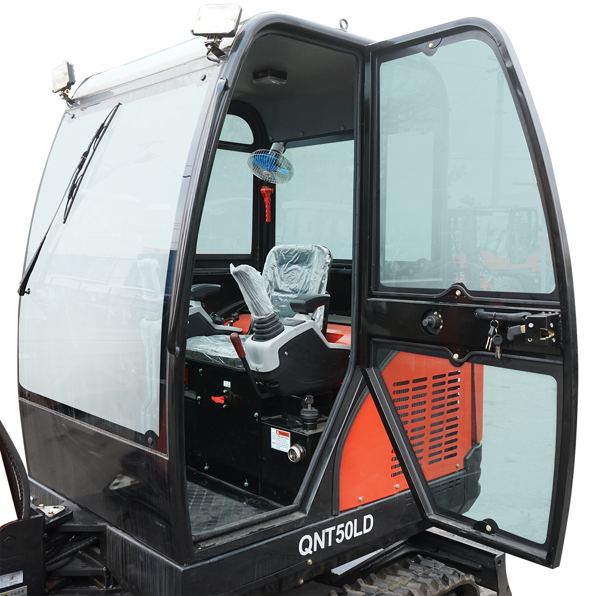 Mini excavator 1.8T cu cabina, motor diesel 25CP, rotire 360 grade, adancime sapare 2300mm, capacitate ridicare 350Kg, 2 cupe incluse 420/985mm THOR - imagine 7