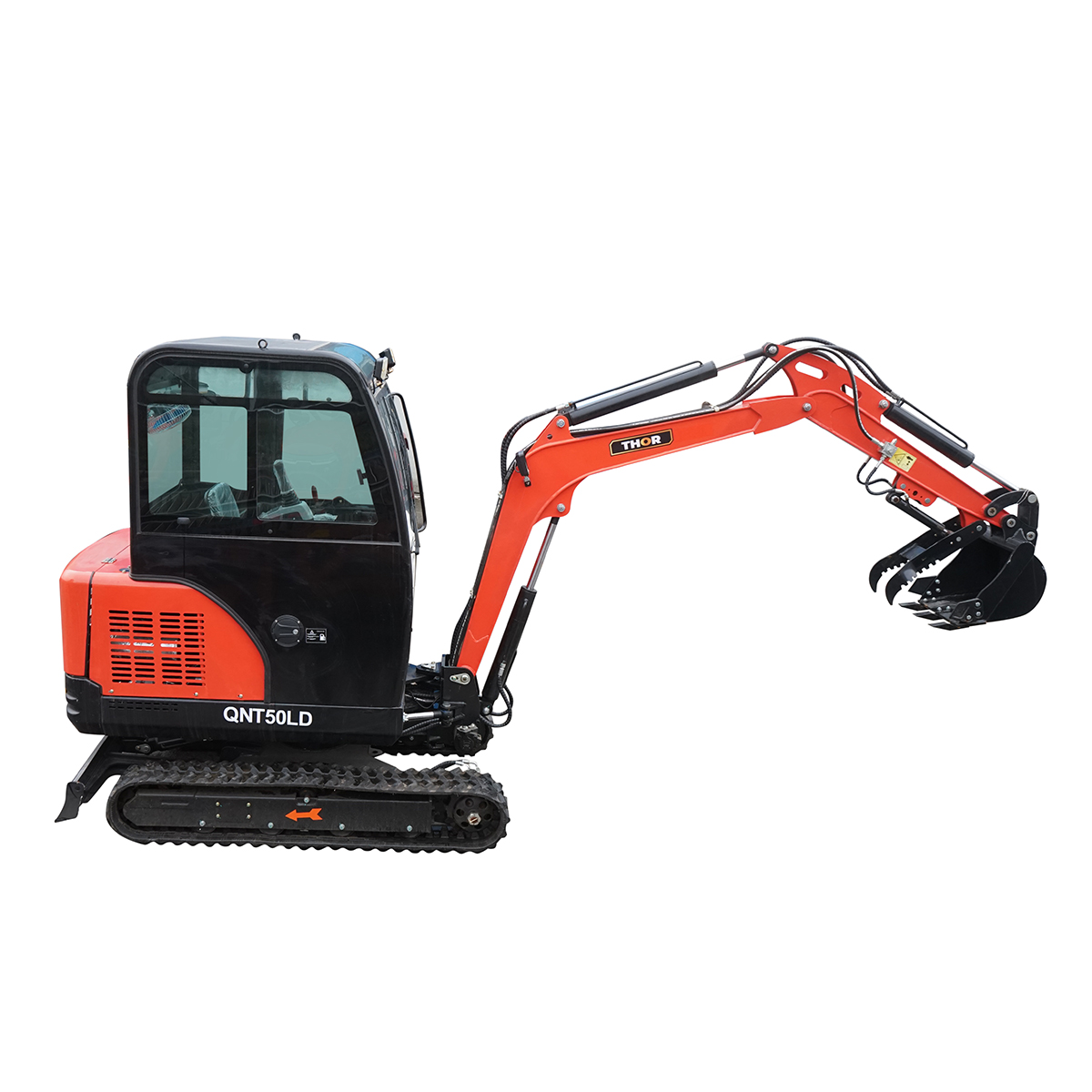 Mini excavator 1.8T cu cabina, motor diesel 25CP, rotire 360 grade, adancime sapare 2300mm, capacitate ridicare 350Kg, 2 cupe incluse 420/985mm THOR - imagine 4