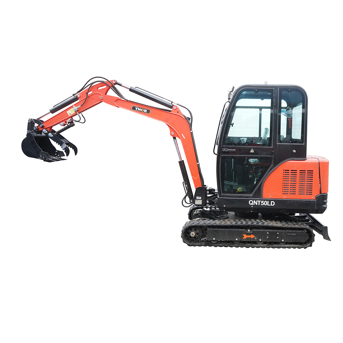 Mini excavator 1.8T cu cabina, motor diesel 25CP, rotire 360 grade, adancime sapare 2300mm, capacitate ridicare 350Kg, 2 cupe incluse 420/985mm THOR - imagine 2