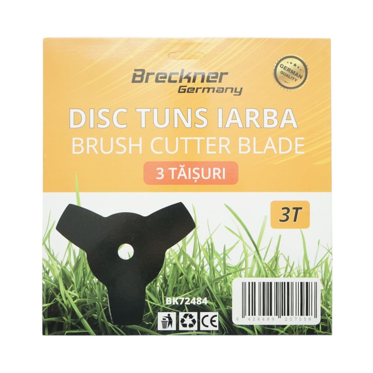 Disc motocoasa taiere 3 dinti 255x25.4mm Breckner Germany - imagine 2