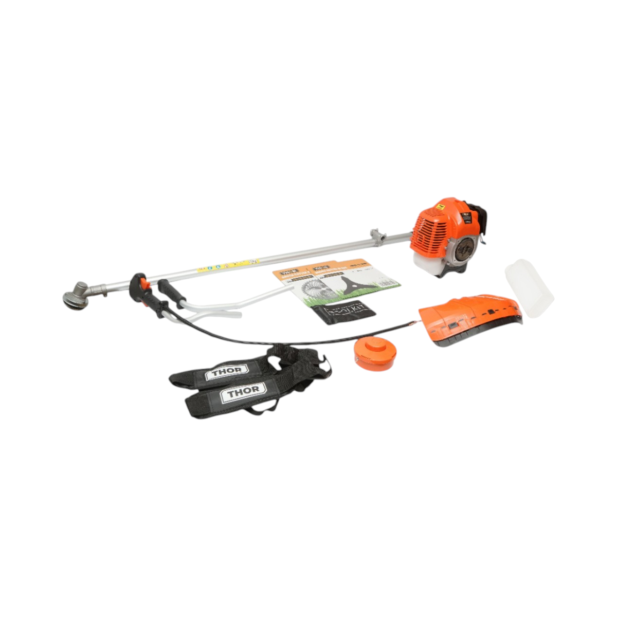 Motocoasa pe benzina 3.4CP, 2T 43cc, turatie 7500rpm, disc 3T/40T, tambur fir, kit accesorii incluse THOR - imagine 2