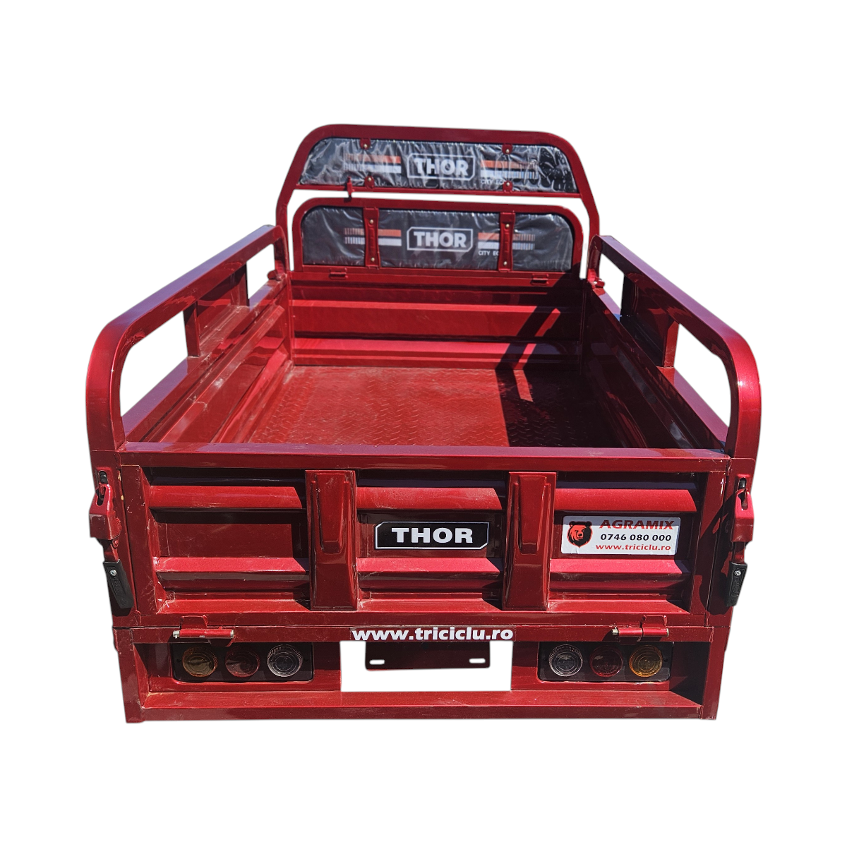 Triciclu electric Thor CITY ECO2 rosu 1000W 60V32Ah - imagine 9