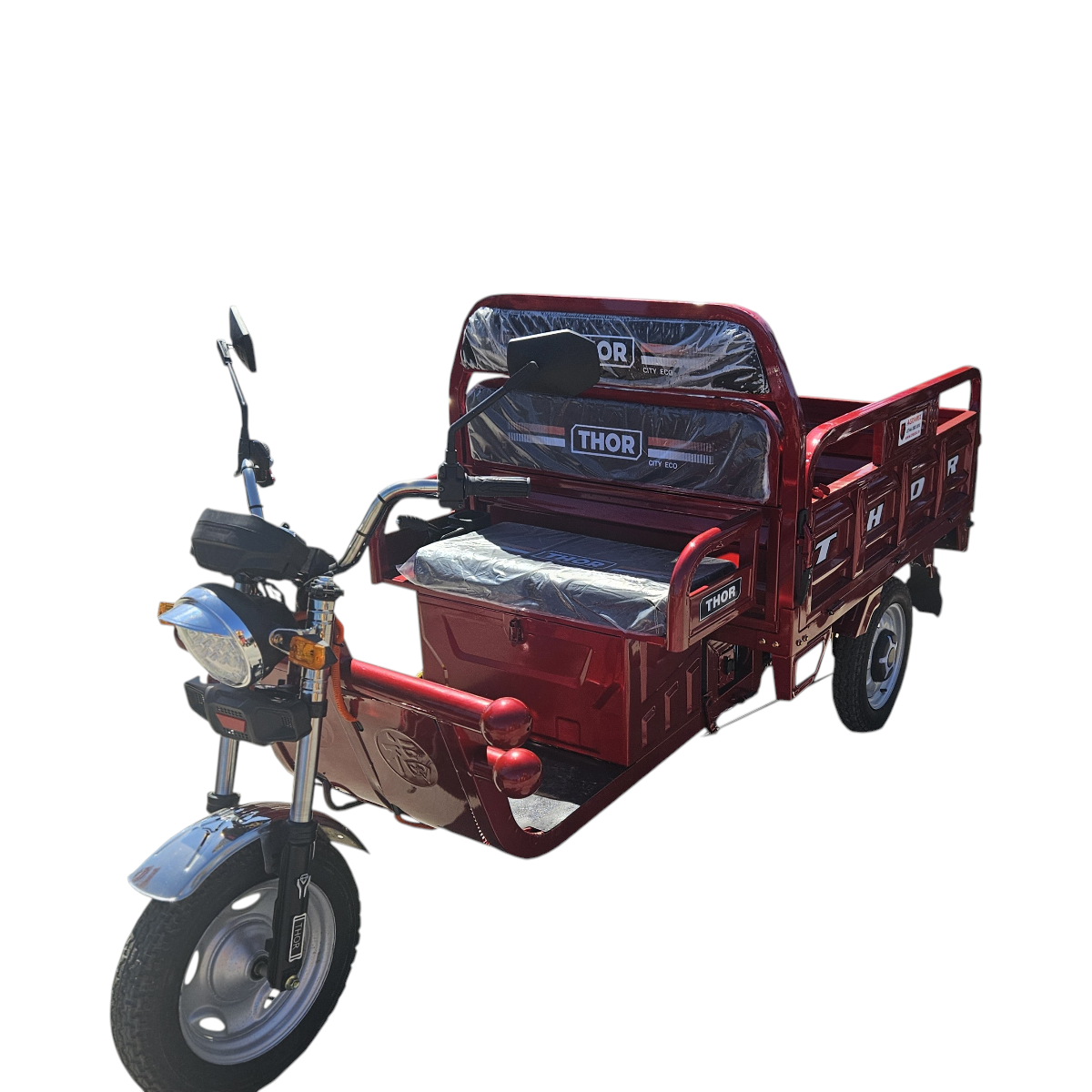 Triciclu electric Thor CITY ECO2 rosu 1000W 60V32Ah - imagine 2
