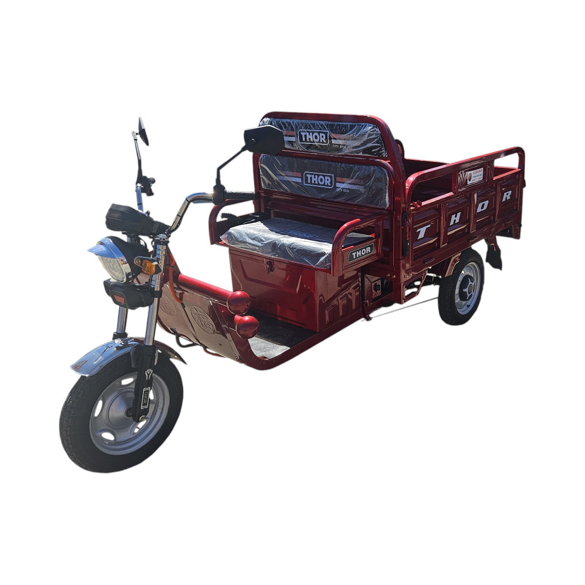 Triciclu electric Thor CITY ECO2 rosu 1000W 60V32Ah