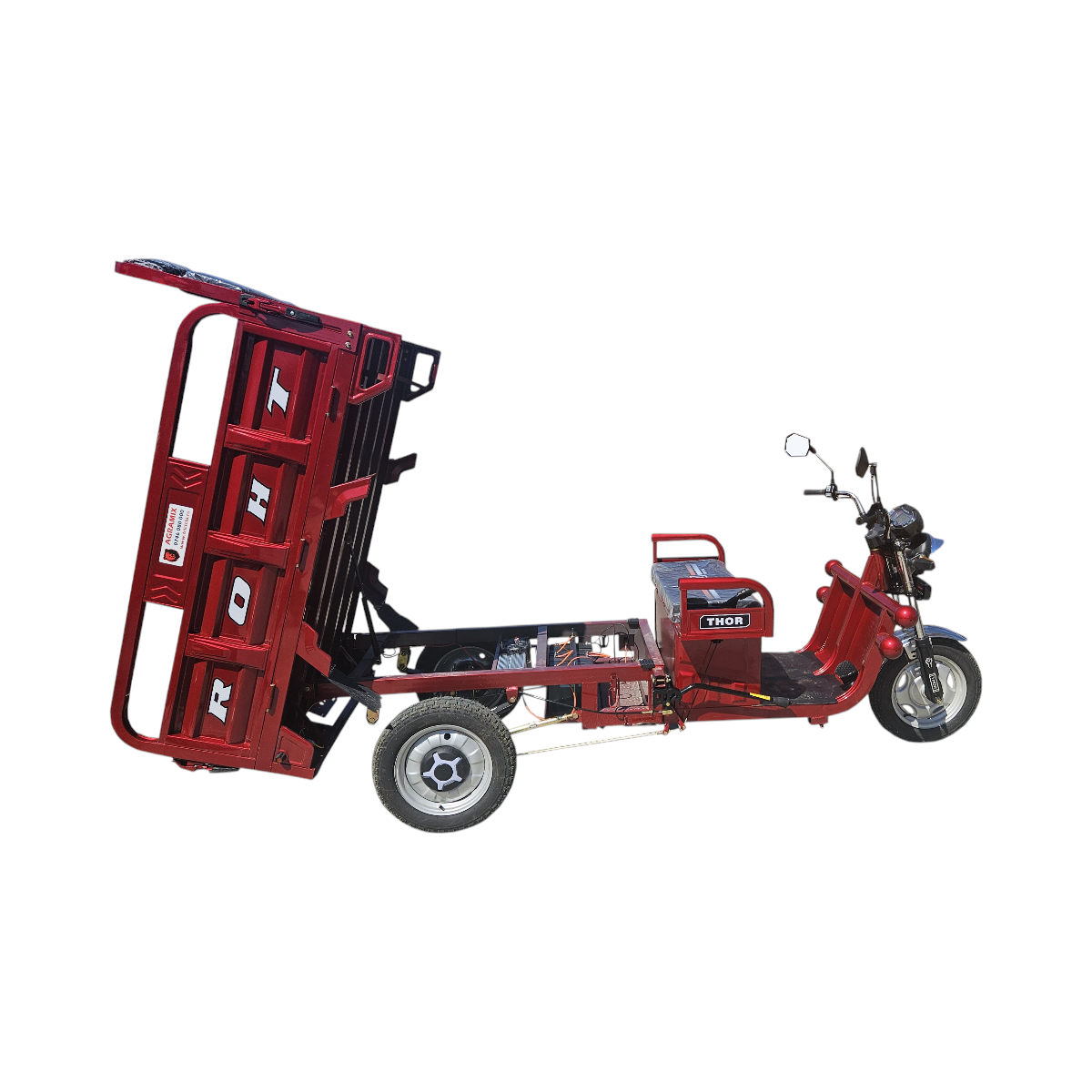 Triciclu electric Thor CITY ECO2 rosu 1000W 60V32Ah - imagine 5