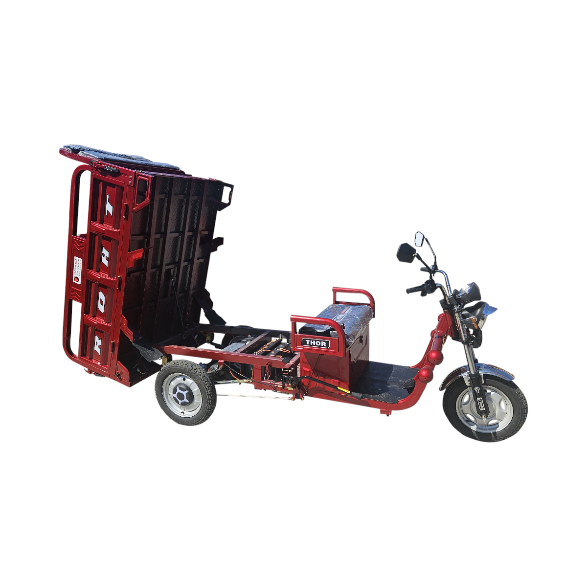 Triciclu electric Thor CITY ECO2 rosu 1000W 60V32Ah - imagine 7