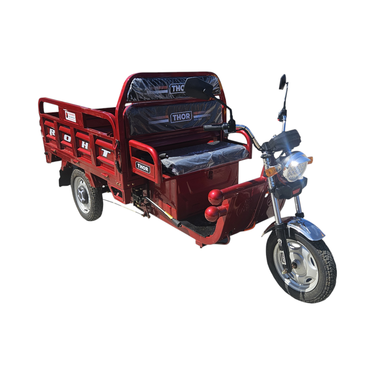 Triciclu electric Thor CITY ECO2 rosu 1000W 60V32Ah - imagine 8