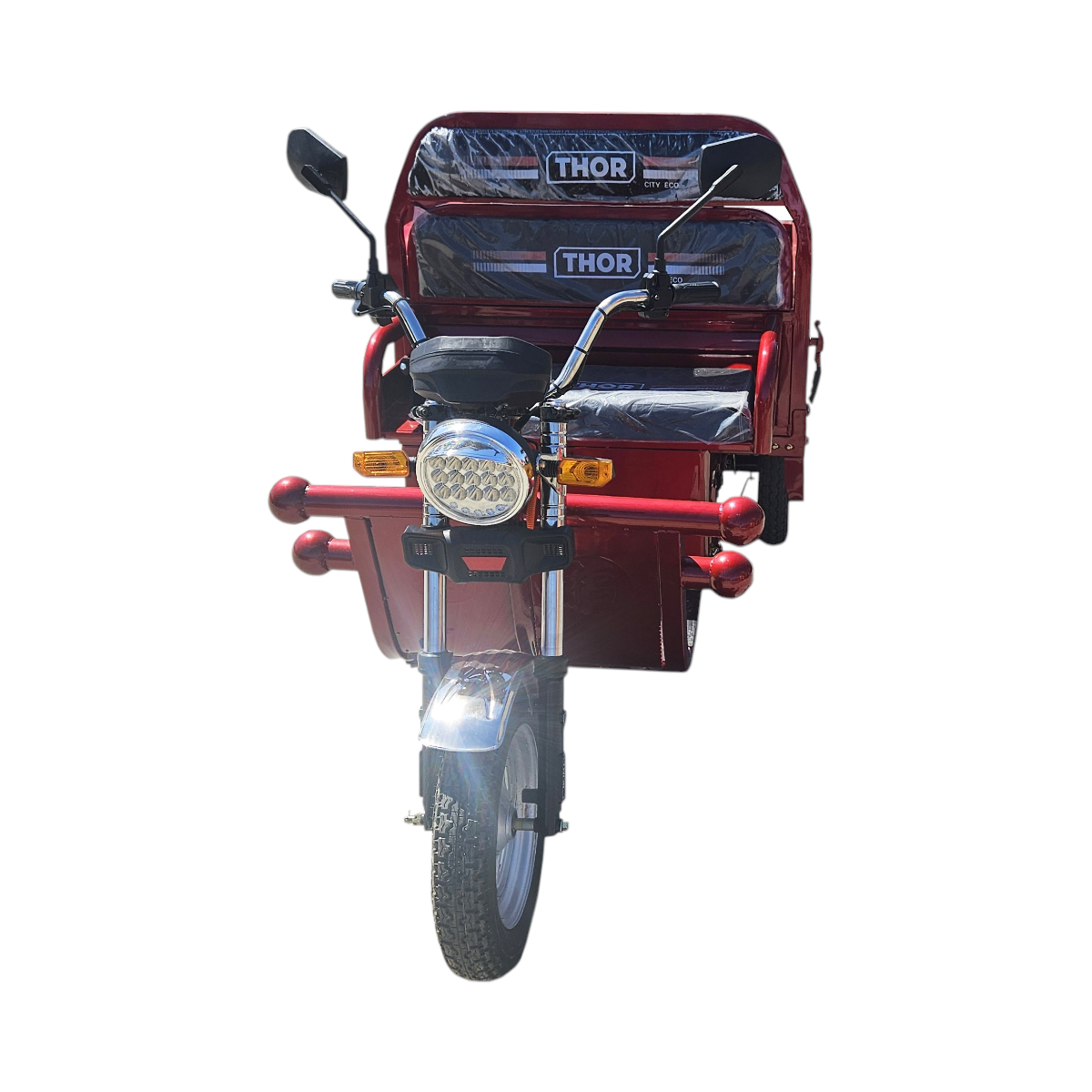 Triciclu electric Thor CITY ECO2 rosu 1000W 60V32Ah - imagine 4