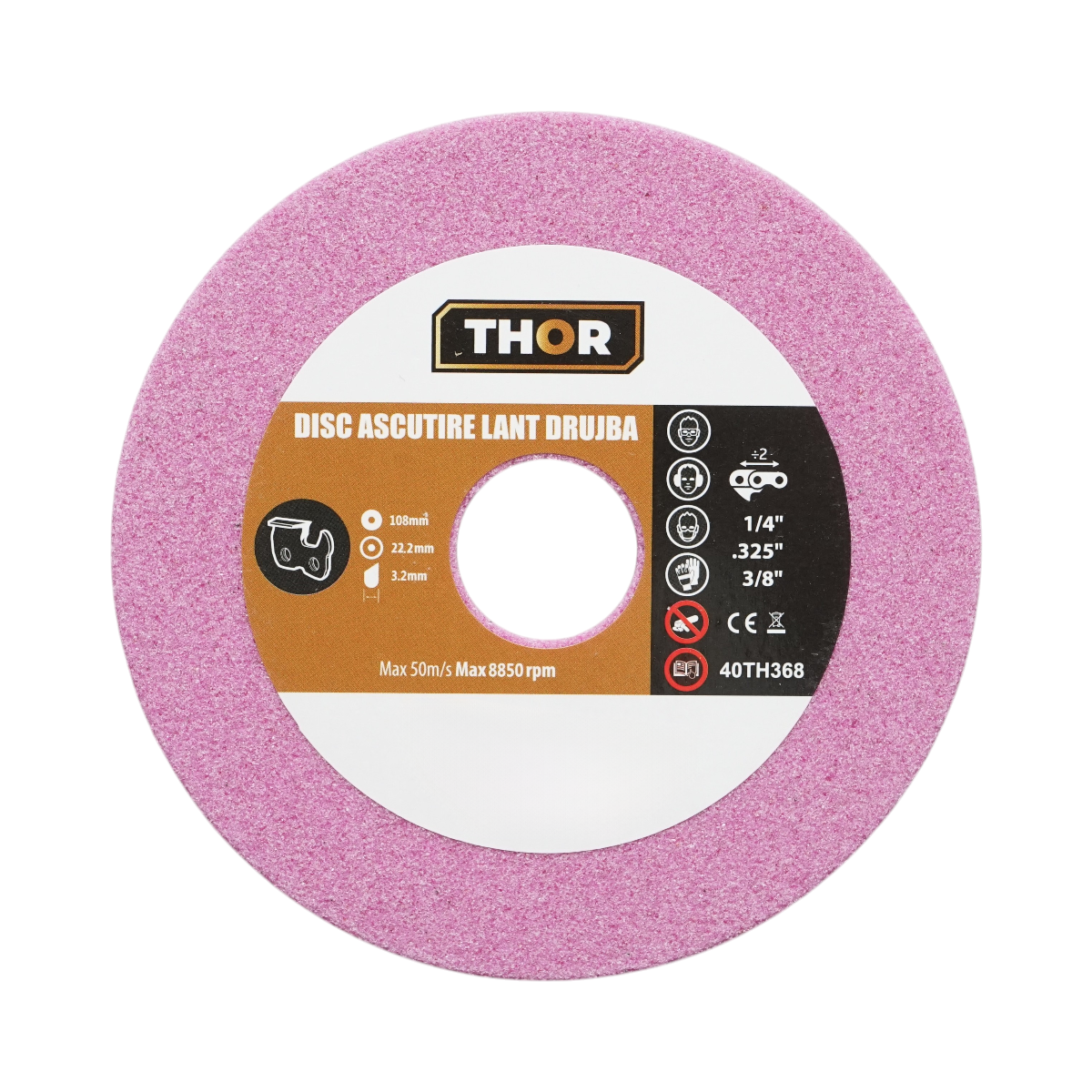 Disc ascutire lant drujba 108x22.2x3.2mm, viteza 8850rpm THOR