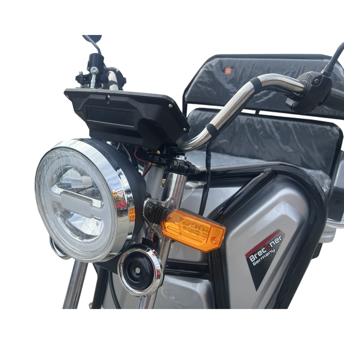 Triciclu electric BRECKNER GERMANY MODEL E ARGINTIU 1600W 60V 20AH - imagine 8