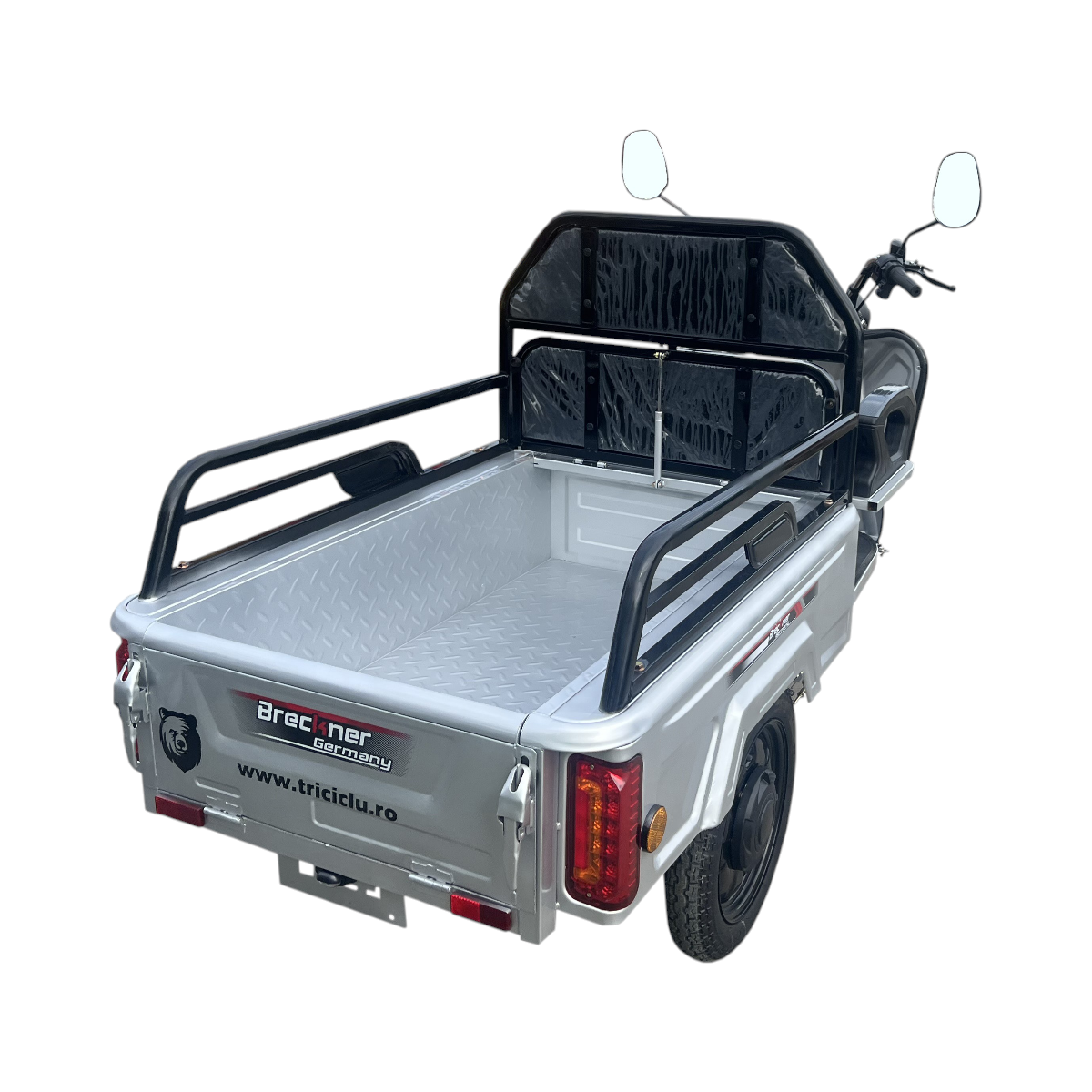Triciclu electric BRECKNER GERMANY MODEL E ARGINTIU 1600W 60V 20AH - imagine 4
