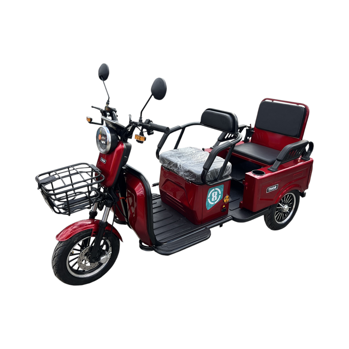 Triciclu electric THOR SX LONG PRO ROSU 1400W 60V 20AH - imagine 2